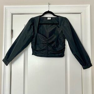 Artizia Sunday Best Rouched Sweetheart Blouse in Black (US 6)
